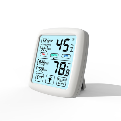 kopen De elektronische Batterij stelde Digitale Thermometerhygrometer met LCD Touch screenknopen in werking online manufacture